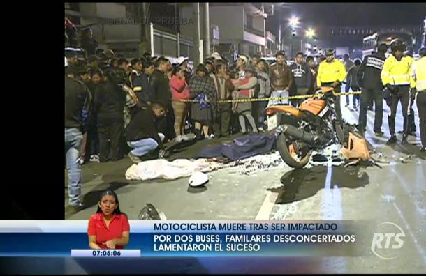 Un motociclista falleció en el sector de Cutuglagua en Quito